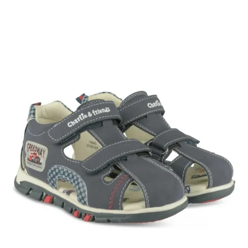 Sandales Sport MARINE Garçon Motif Multicolore Scratch