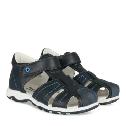 Sandales Sport MARINE Garçon Motif Uni Scratch