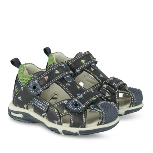 Sandales Sport MARINE Garçon Motif Multicolore Scratch