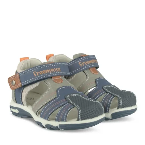 Sandales Sport MARINE Garçon Motif Uni Scratch