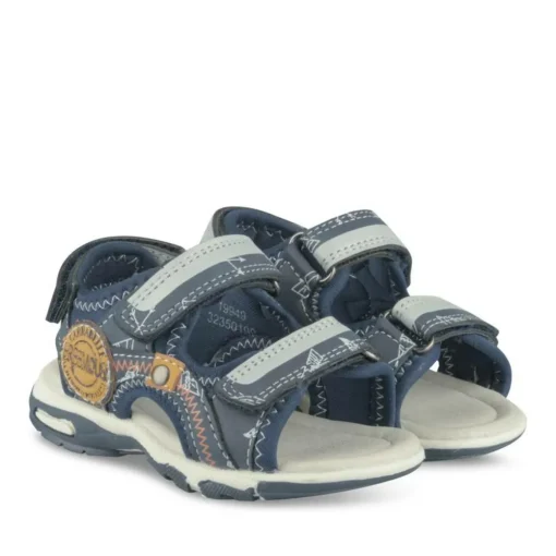 Sandales Sport MARINE Garçon Motif Uni Scratch
