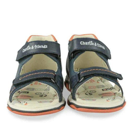 Sandales Sport MARINE Garçon Motif Dinosaure Scratch