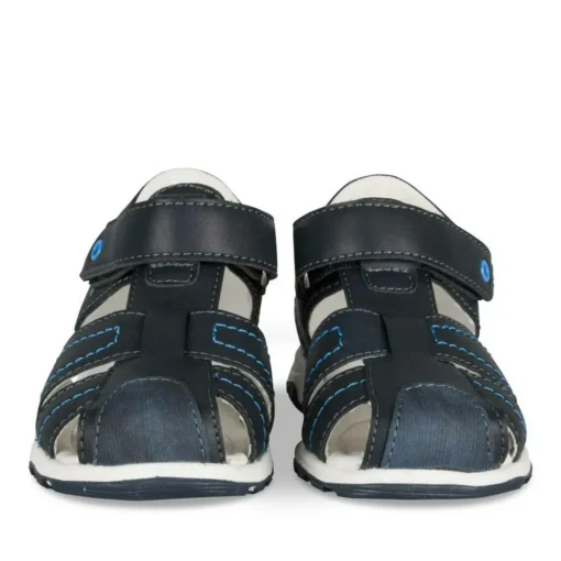 Sandales Sport MARINE Garçon Motif Uni Scratch