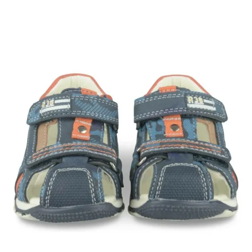 Sandales Sport MARINE Garçon Motif Uni Scratch