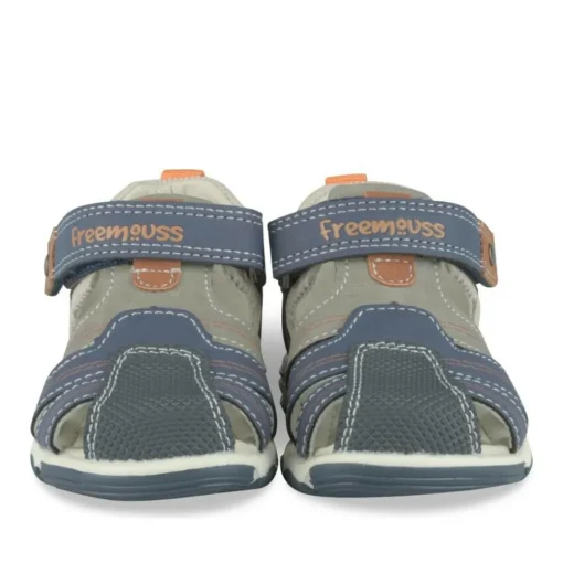 Sandales Sport MARINE Garçon Motif Uni Scratch