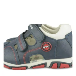 Sandales Sport MARINE Garçon Motif Uni Scratch