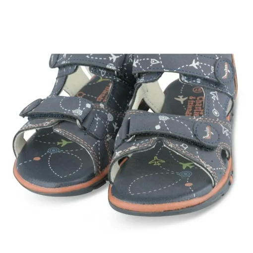 Sandales Sport MARINE Garçon Motif Multicolore Scratch