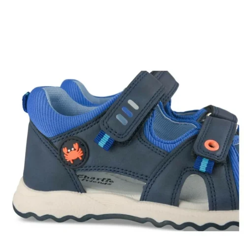 Sandales Sport MARINE Garçon Motif Uni Scratch