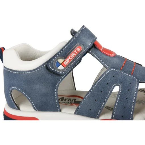Sandales Sport MARINE Garçon Motif Uni Scratch