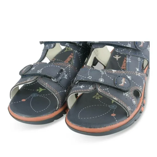 Sandales Sport MARINE Garçon Motif Multicolore Scratch