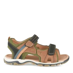 Sandales Sport MARRON Garçon Motif Multicolore Scratch