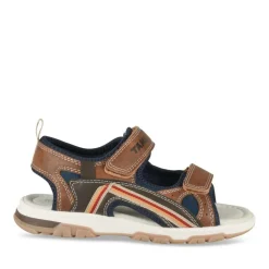 Sandales Sport MARRON Garçon Motif Uni Scratch