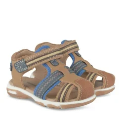 Sandales Sport MARRON Garçon Motif Uni Scratch