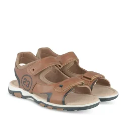 Sandales Sport MARRON Garçon Motif Uni Scratch