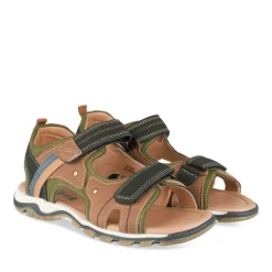 Sandales Sport MARRON Garçon Motif Multicolore Scratch