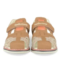 Sandales Sport MARRON Garçon Motif Espace Scratch