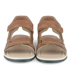 Sandales Sport MARRON Garçon Motif Uni Scratch