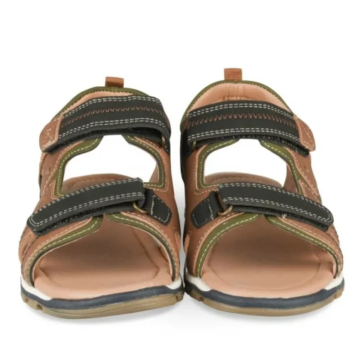 Sandales Sport MARRON Garçon Motif Multicolore Scratch