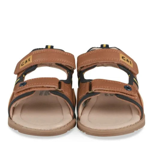 Sandales Sport MARRON Garçon Motif Multicolore Scratch