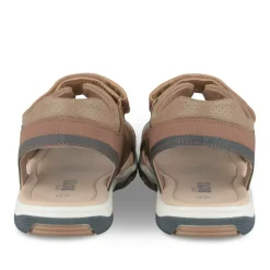 Sandales Sport MARRON Garçon Motif Uni Scratch