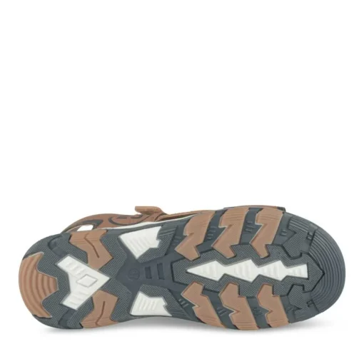 Sandales Sport MARRON Garçon Motif Uni Scratch