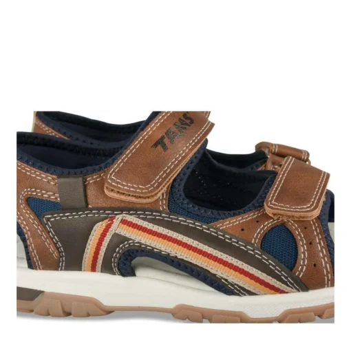 Sandales Sport MARRON Garçon Motif Uni Scratch