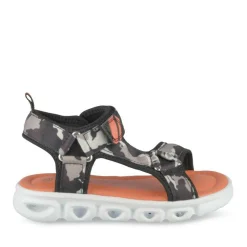 Sandales Sport NOIR Garçon Motif Camouflage Scratch