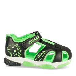 Sandales Sport NOIR Garçon Motif Uni Scratch