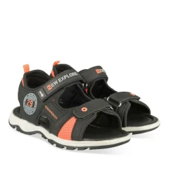 Sandales Sport NOIR Garçon Motif Multicolore Scratch