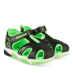 Sandales Sport NOIR Garçon Motif Uni Scratch