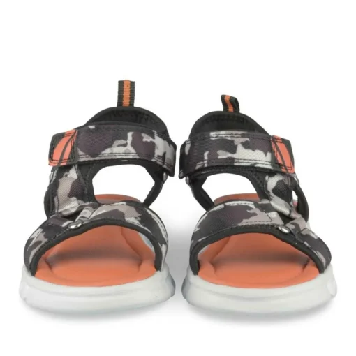 Sandales Sport NOIR Garçon Motif Camouflage Scratch