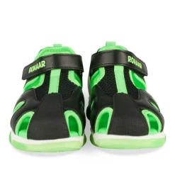 Sandales Sport NOIR Garçon Motif Uni Scratch