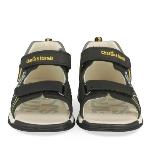 Sandales Sport NOIR Garçon Motif Multicolore Scratch