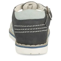 Sandales Sport NOIR Garçon CUIR Motif Multicolore Scratch