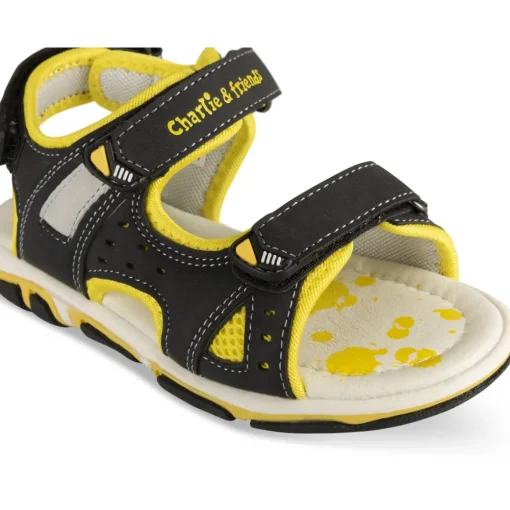 Sandales Sport NOIR Garçon Motif Multicolore Scratch