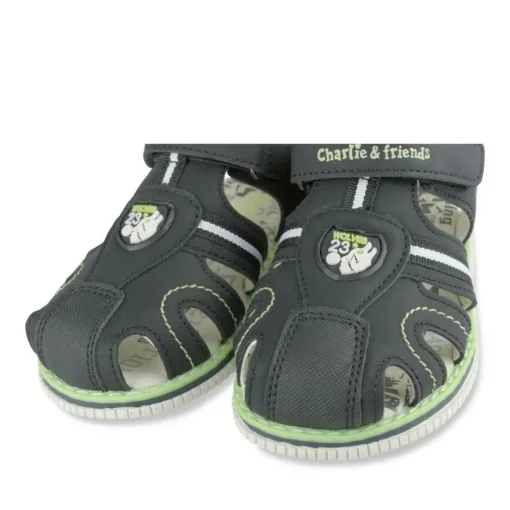 Sandales Sport NOIR Garçon Motif Multicolore Scratch