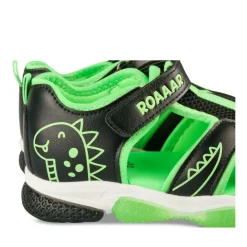 Sandales Sport NOIR Garçon Motif Uni Scratch