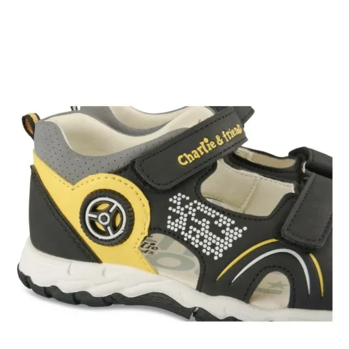 Sandales Sport NOIR Garçon Motif Multicolore Scratch