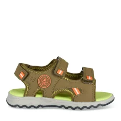 Sandales Sport VERT Garçon Motif Uni Scratch