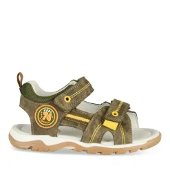 Sandales Sport VERT Garçon Motif Uni Scratch