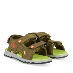 Sandales Sport VERT Garçon Motif Uni Scratch
