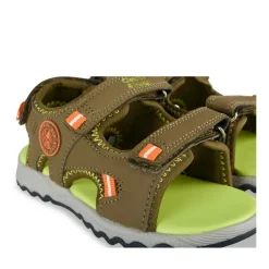 Sandales Sport VERT Garçon Motif Uni Scratch
