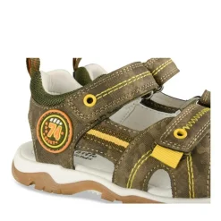 Sandales Sport VERT Garçon Motif Uni Scratch