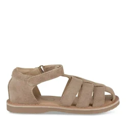 Sandales TAUPE Garçon CUIR Motif Uni Scratch