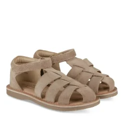 Sandales TAUPE Garçon CUIR Motif Uni Scratch