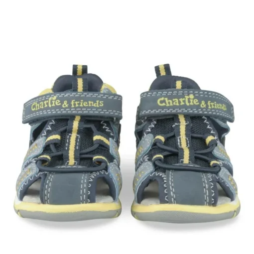 Sandales Trekking BLEU Garçon Motif Etoiles Scratch