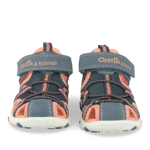 Sandales Trekking BLEU Garçon Motif Uni Scratch