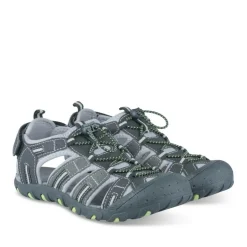 Sandales Trekking GRIS Garçon Motif Uni Scratch