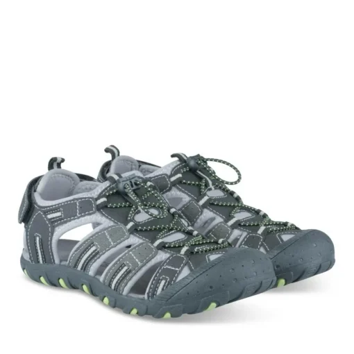 Sandales Trekking GRIS Garçon Motif Uni Scratch