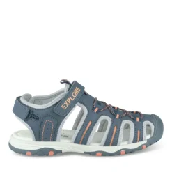 Sandales Trekking MARINE Garçon Motif Uni Scratch
